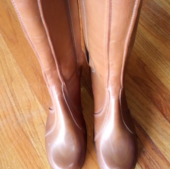 MOULDED CONSTRUCTION BOOTS BROWN ZIP UP MID-CALF size 8 - Picture 4 of 10